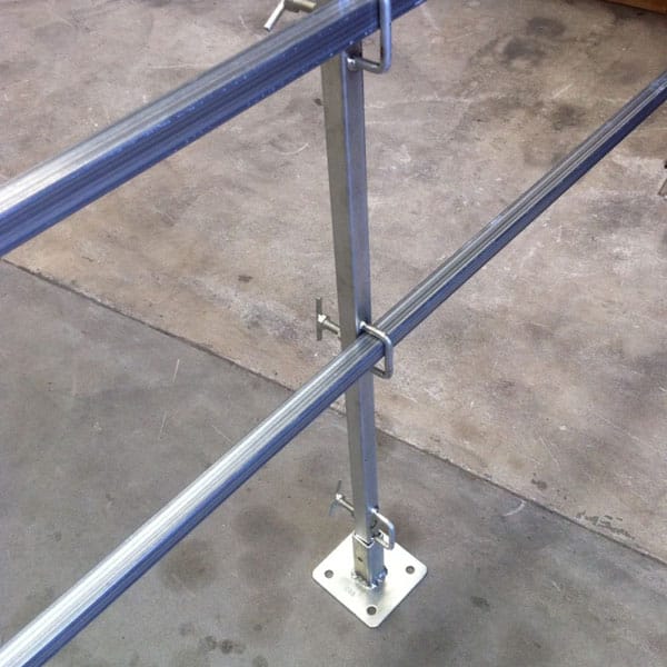 Base plate and hand rail post